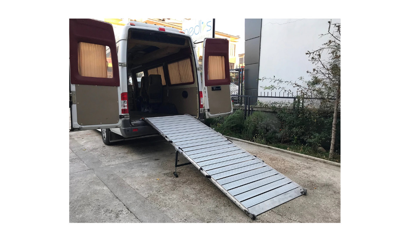 Alüminyum Motosiklet Rampası  - Alana Özel Üretilen Rulo Katlanır Portatif Engelli Rampası.